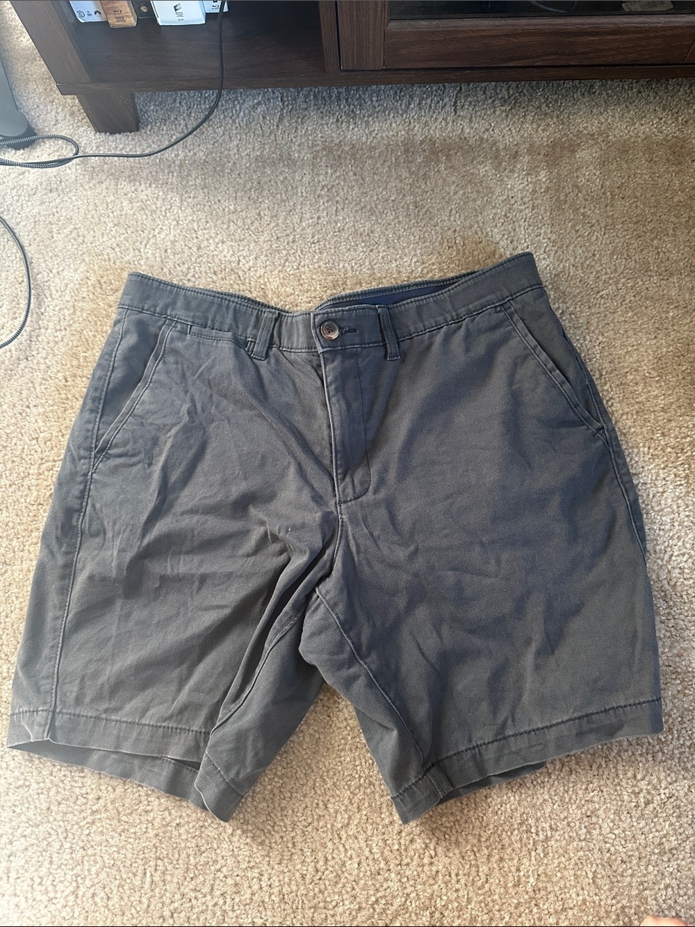 Sonoma Men's Casual Chino Shorts in Charcoal Gray